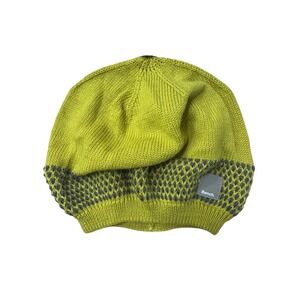 Bench Knit Beanie Hat Yellow Grey One Size Winter Warm Wool Blend NWT